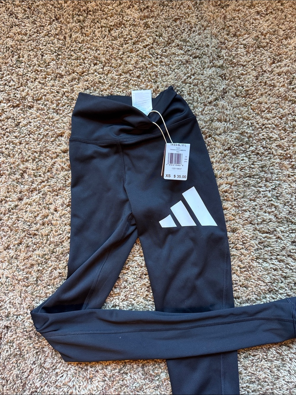 adidas Black Kids Logo Performance Leggings